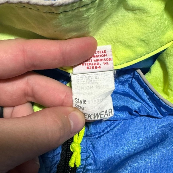 Vintage Trek USA‎ Union Made Lightweight Full Zip Windbreaker Adult XL - Picture 5 of 5
